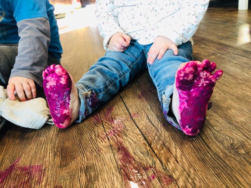 Children enjoying messy sensory play activities